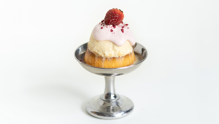 苺のプリンアラモード